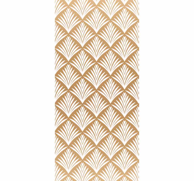 Gold leaves art decor style Hallway Wallpaper - TenStickers