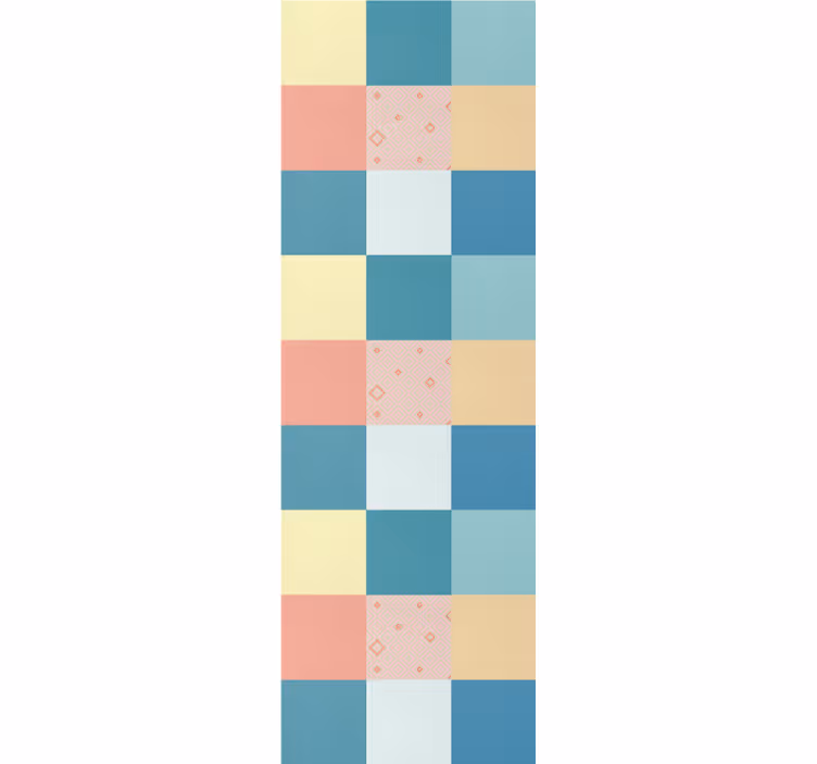 Soft colorful mosaic square wallpaper - TenStickers
