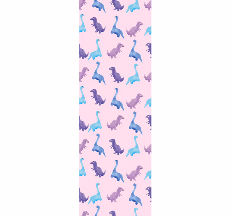 Pink Dinosaurs on Background  kids wallpaper - TenStickers