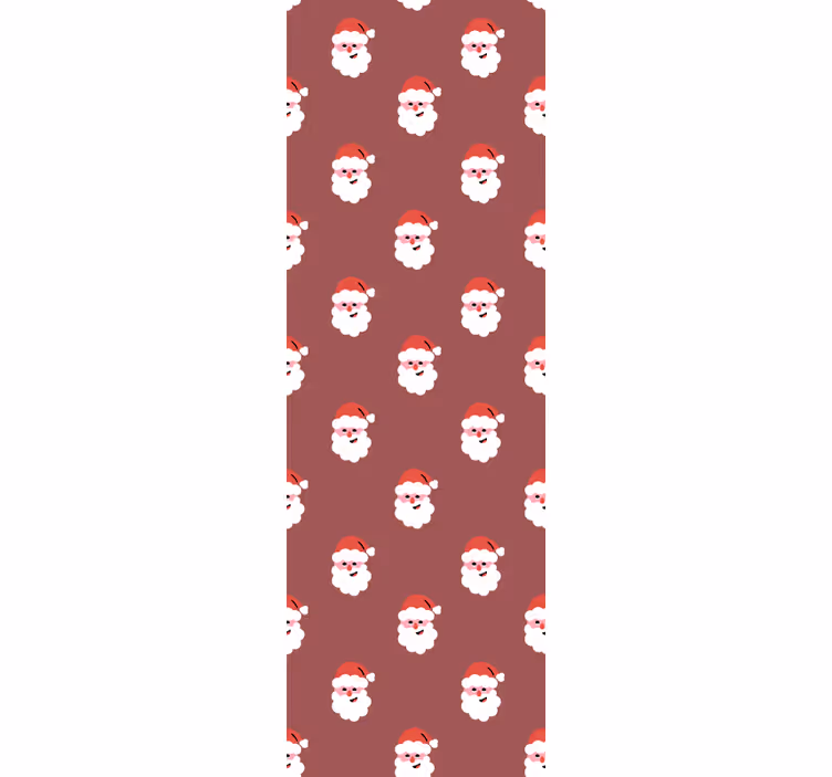 Santa Claus Pattern christmas wallpaper - TenStickers