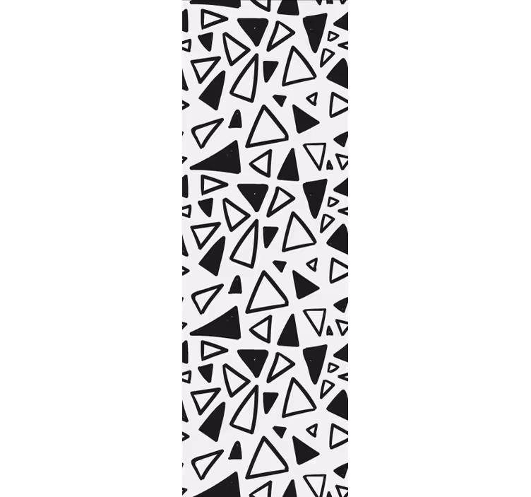 Black and white motif triangle wallpaper - TenStickers