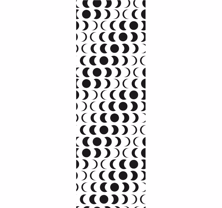 Black Circular Pattern geometric wallpaper - TenStickers