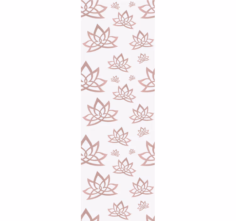 Ornamental flower wallpaper lotus beige design - TenStickers