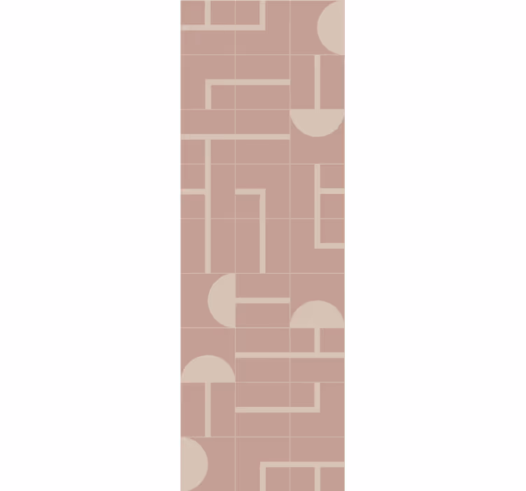 Beige soft shapes geometric wallpaper - TenStickers