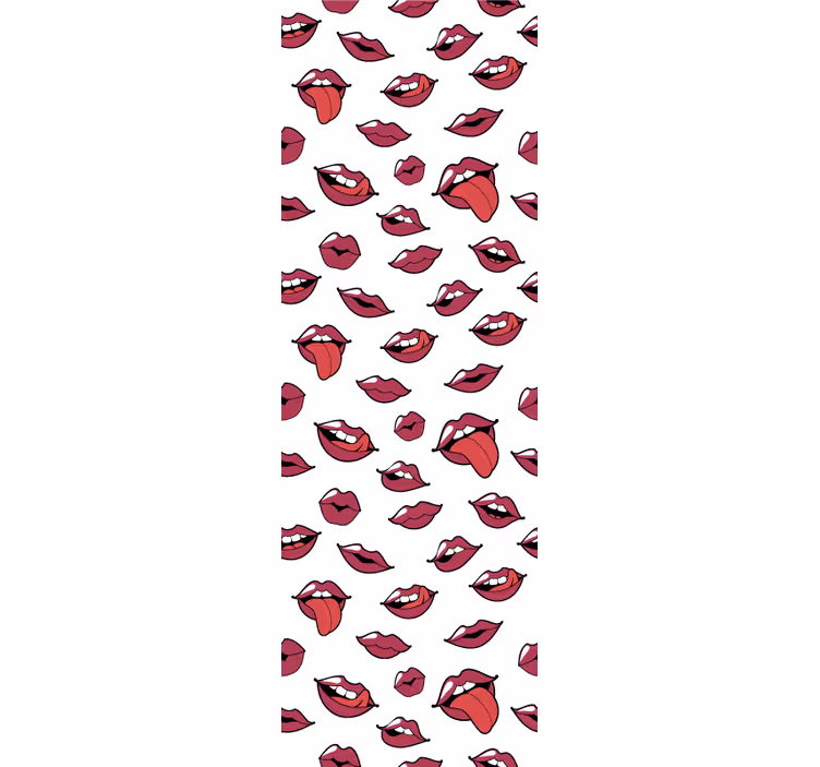 Expressive Lip Motifs personalized wallpaper - TenStickers