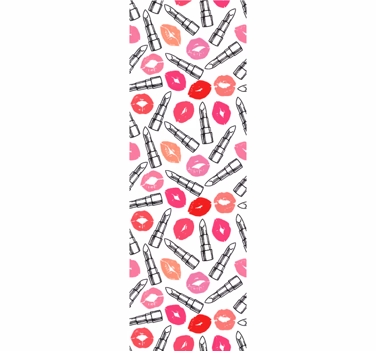 Kiss and Lipstick personalized wallpaper - TenStickers