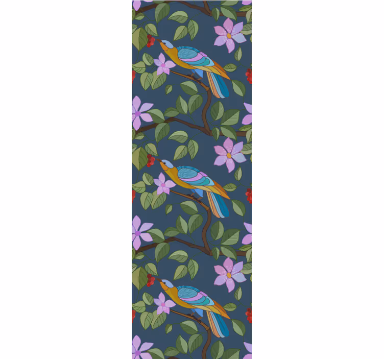 Colorful tropical design birds wallpaper - TenStickers