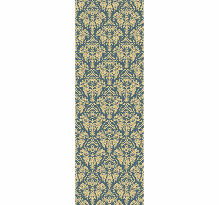 Beige baroque flowers living room wallpaper - TenStickers
