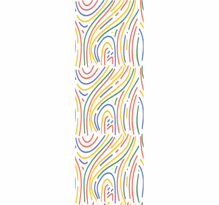 Colorful curvy lines office wallpaper - TenStickers