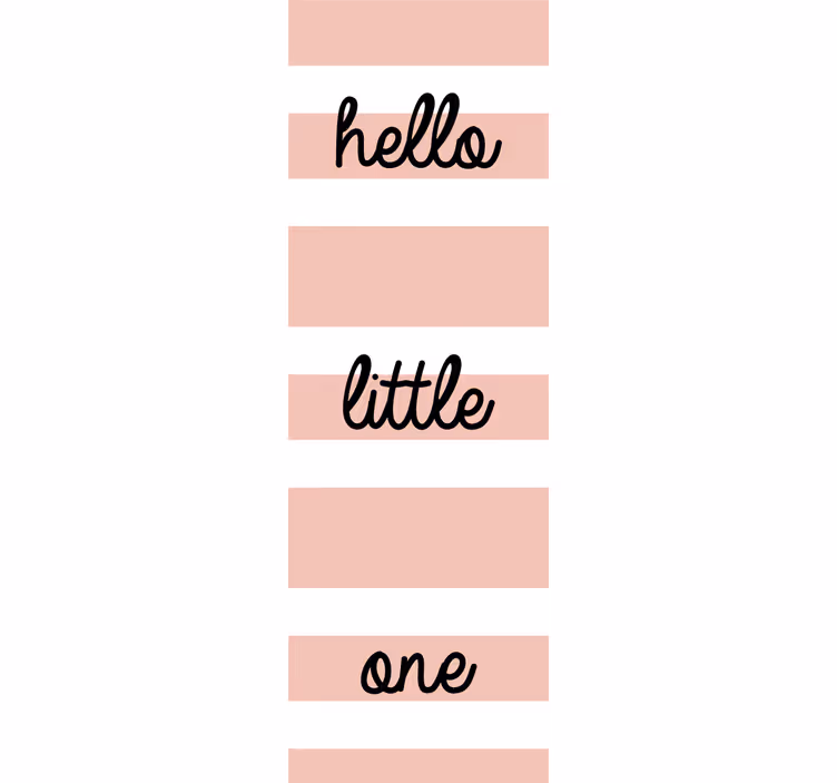 Hello on beige stripes alphabet wallpaper - TenStickers