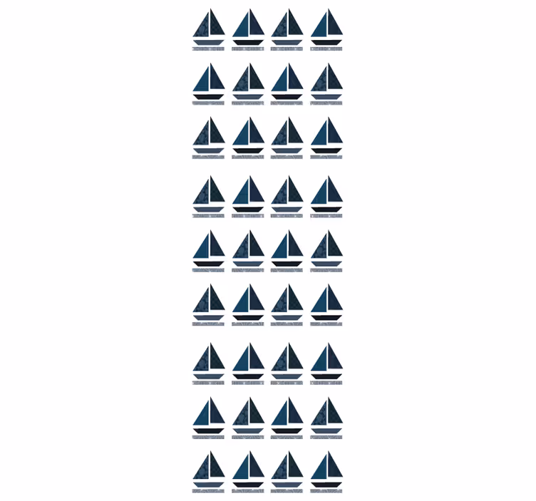Sailboat Pattern personalized wallpaper - TenStickers