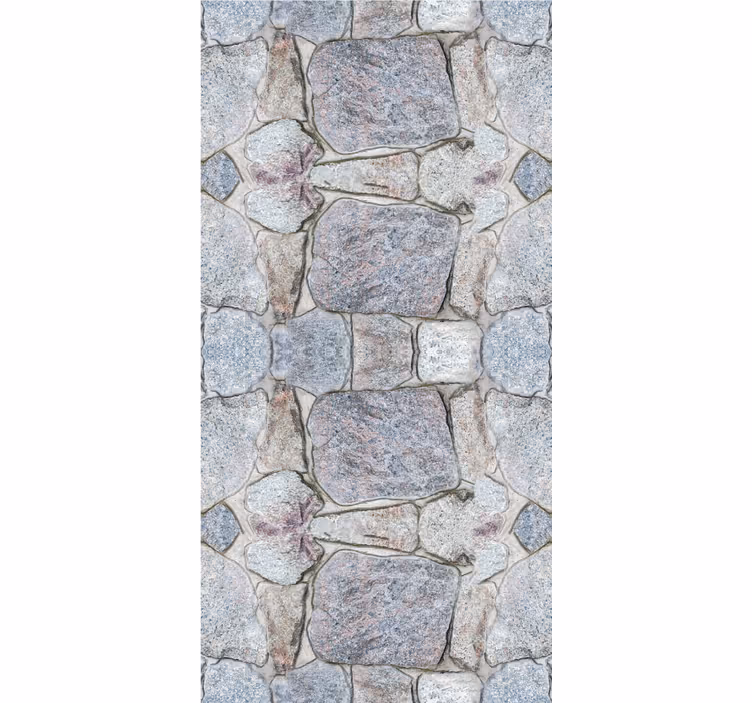 Living room wallpaper realistic rustic stone design - TenStickers