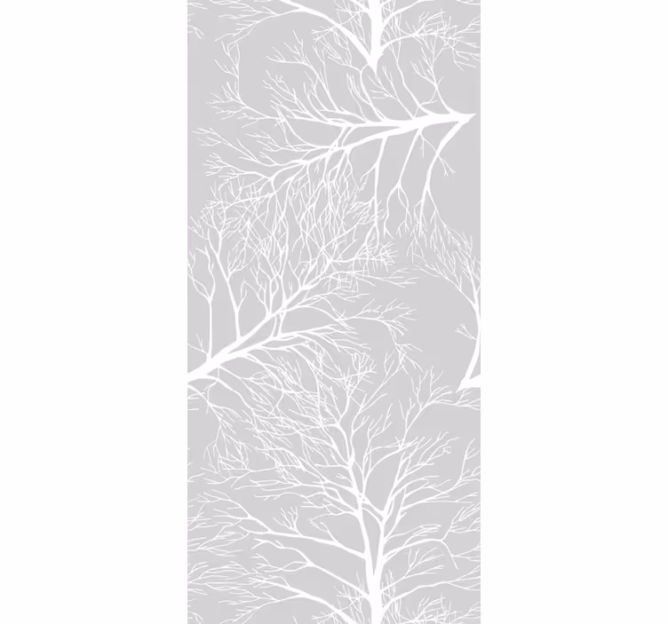 Grey branch pattern tree wallpaper - TenStickers