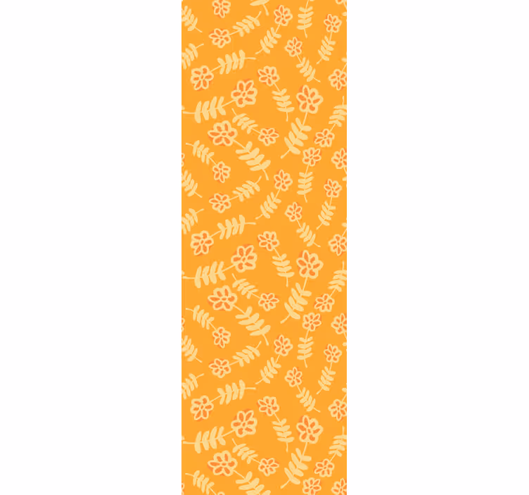 Yellow vibrant sprigs ornamental flower wallpaper - TenStickers