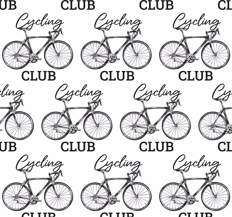 Cycling club Living room wallpaper - TenStickers