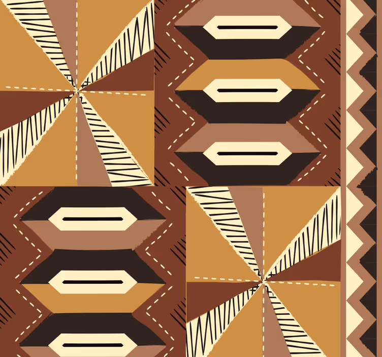 Tribal African Pattern Wallpaper - TenStickers