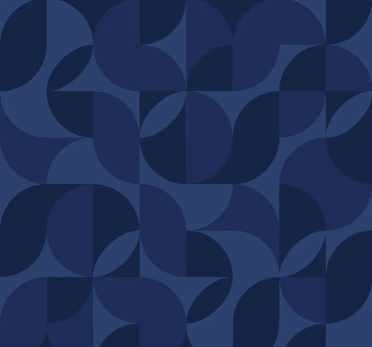 Retro Pattern Navy Blue Wallpaper - TenStickers