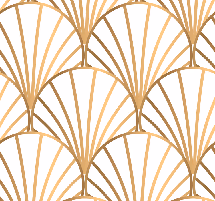 Art Deco White And Gold Wedding Wallpaper - TenStickers
