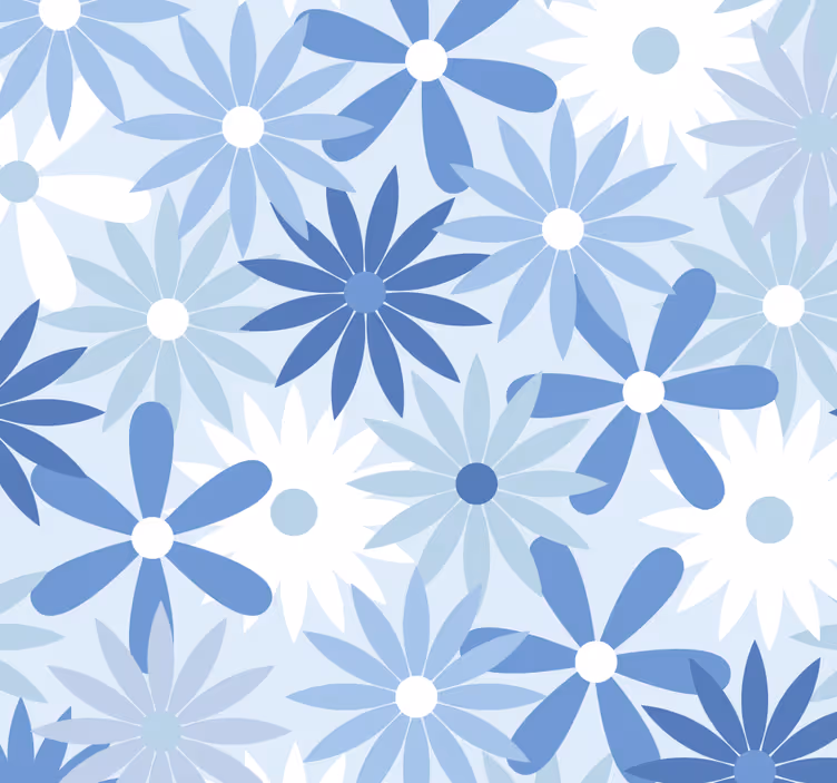 Floral Geometric Fusion ornamental flower wallpaper - TenStickers
