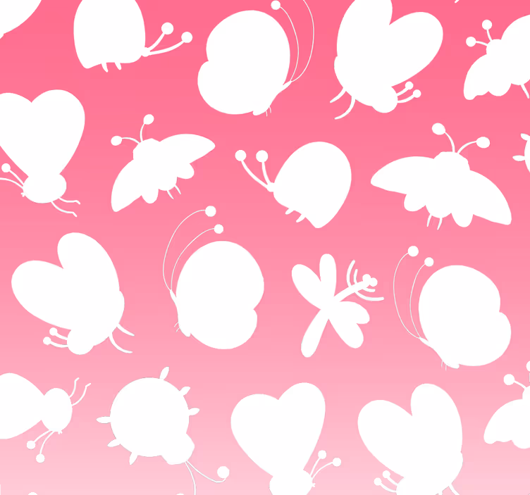 Butterfly wallpaper with butterfly pattern - TenStickers
