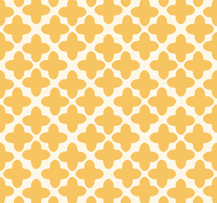 Arabesque pattern yellow wallpaper - TenStickers
