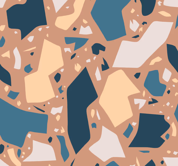 Abstract Shapes Fusion Textured Wallpaper - TenStickers