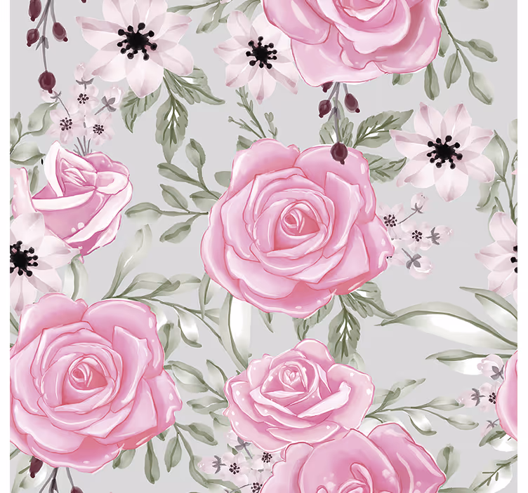 Floral Blossom Elegance flower wallpaper - TenStickers