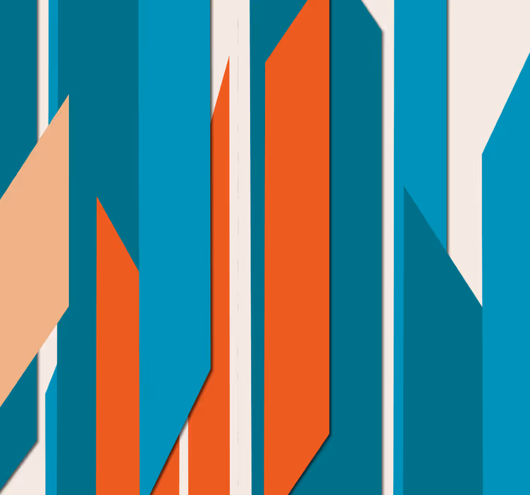 Geometric wallpaper for a stylish wall design - TenStickers