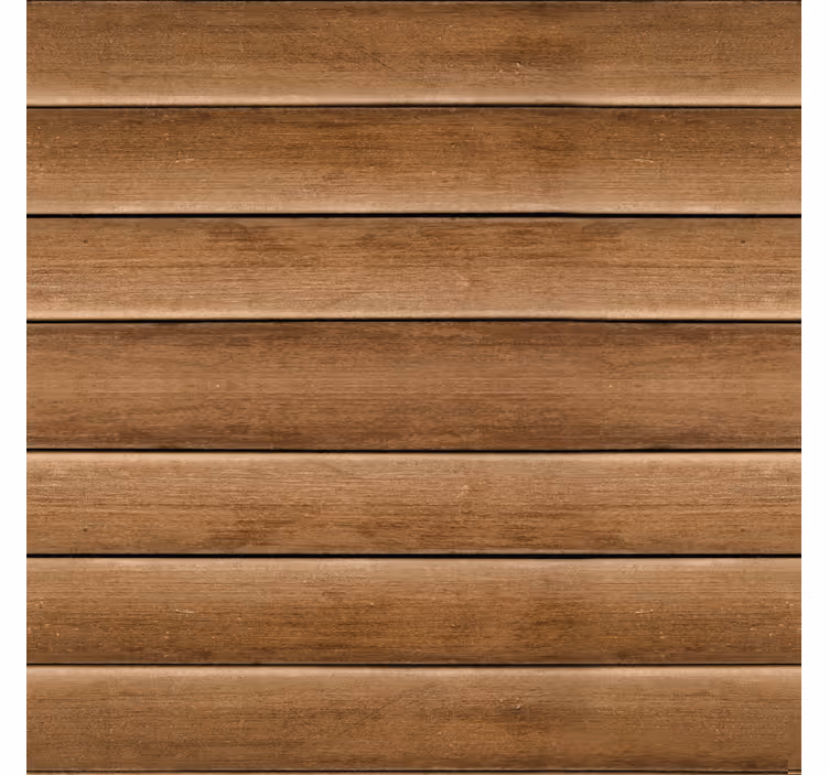 Horizontal wooden planks hallway wallpaper - TenStickers