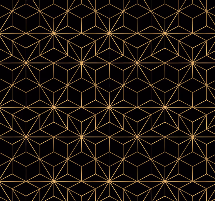 Modern golden lines striped wallpaper - TenStickers