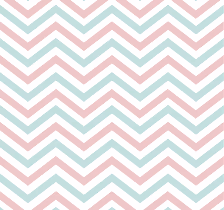 Zigzag pastel colors Living room wallpaper - TenStickers