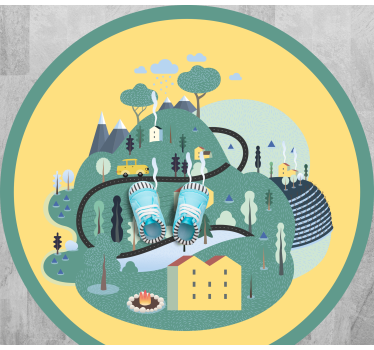 Explore the whimsical charm of our Playful Landscape Journey road map rug perfect for inspiring creativity and joy in any space.