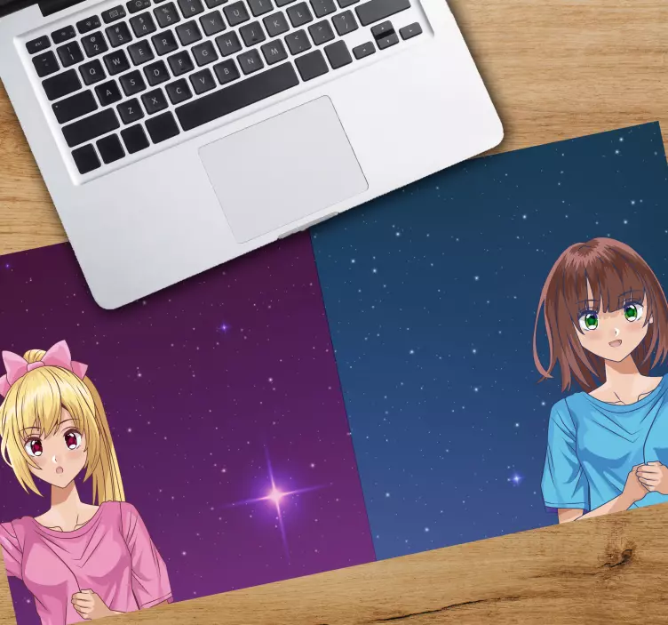 Anime mouse pad featuring starry anime characters - TenStickers