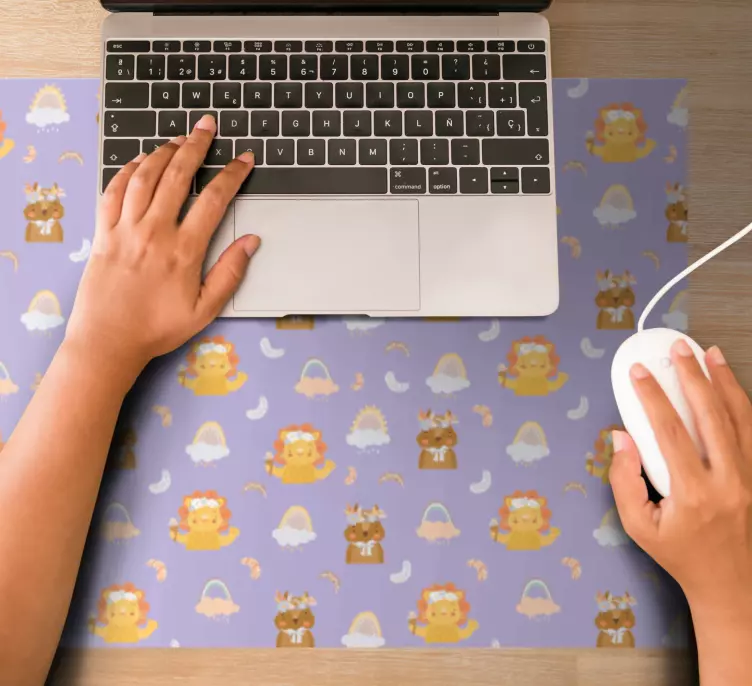 Anime mouse pad with adorable animal characters - TenStickers