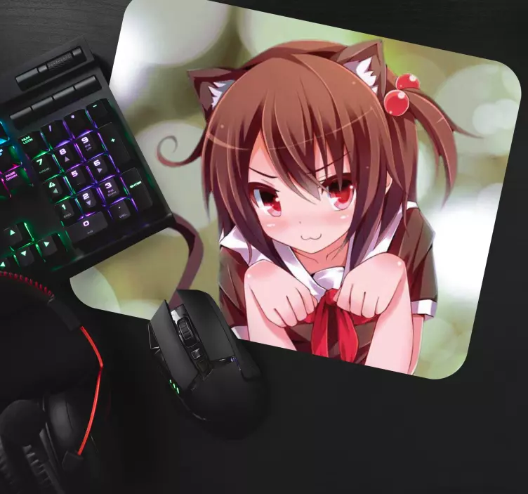 Anime mouse pad with adorable character design - TenStickers