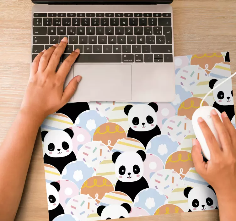 Anime mouse pad with adorable panda design - TenStickers
