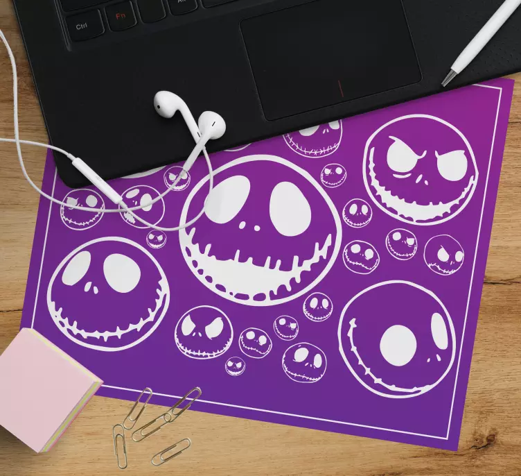 Anime mouse pad with fun skull designs - TenStickers