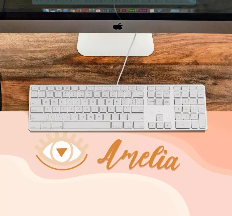 "Boho" warm colors abstraction XXL mouse pad - TenStickers