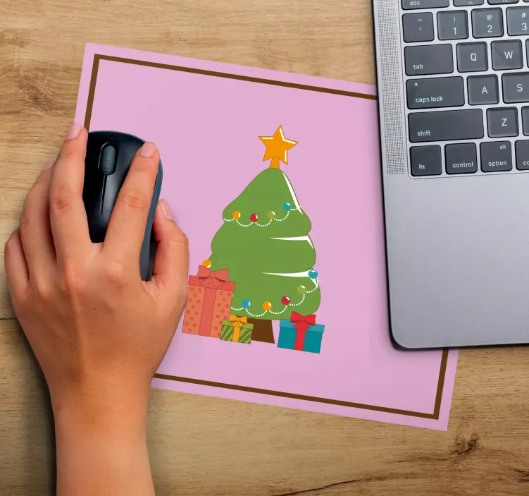 Christmas mousepad festive christmas tree - TenStickers