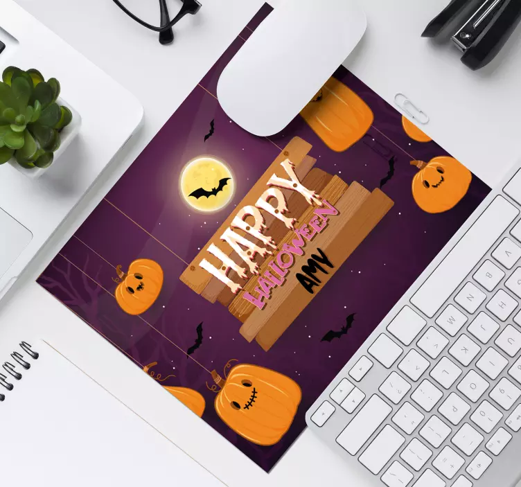 Christmas mousepad happy halloween design - TenStickers