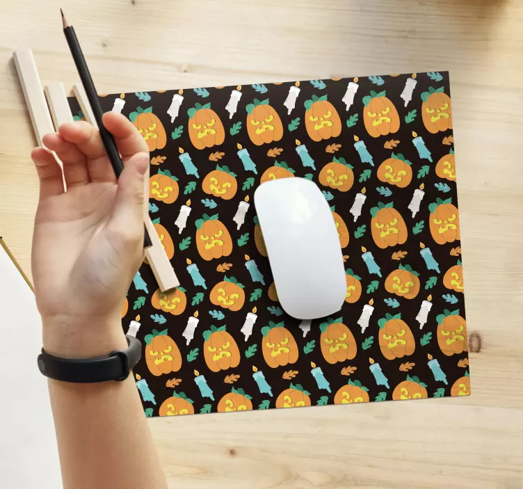 Christmas mousepad playful pumpkin design - TenStickers