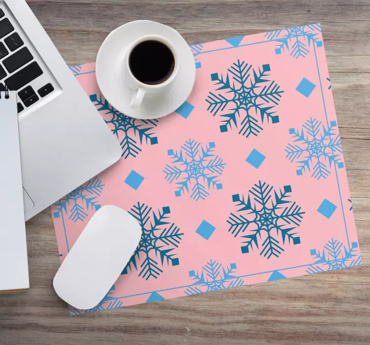 Christmas mousepad snowflake pattern design - TenStickers