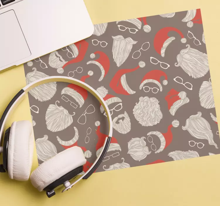 Christmas mousepad with festive beard designs - TenStickers