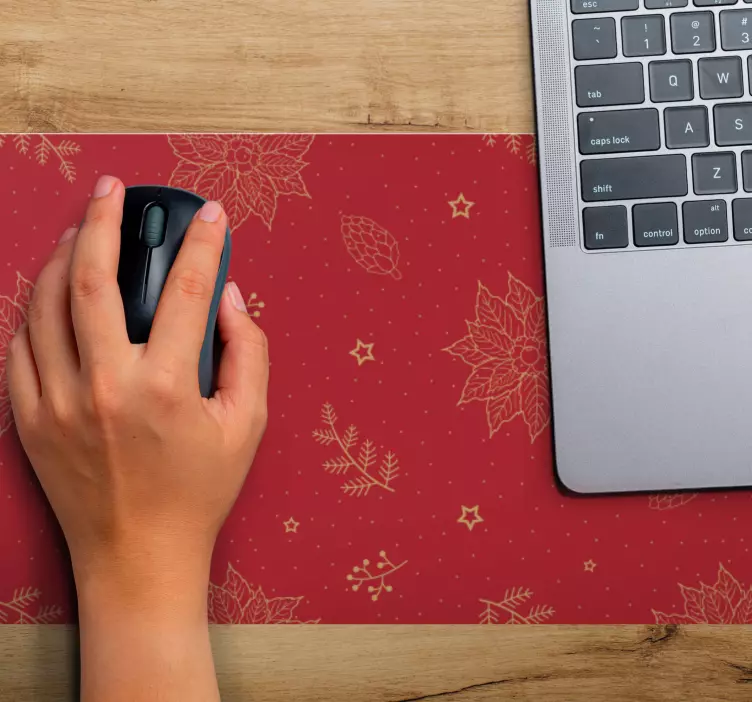 Christmas mousepad with festive floral design - TenStickers