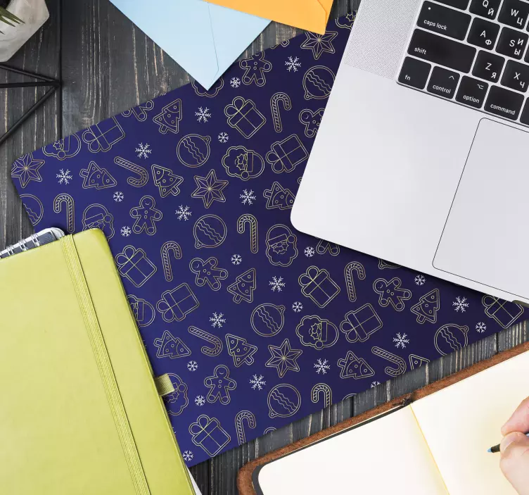 Christmas mousepad with festive holiday icons - TenStickers