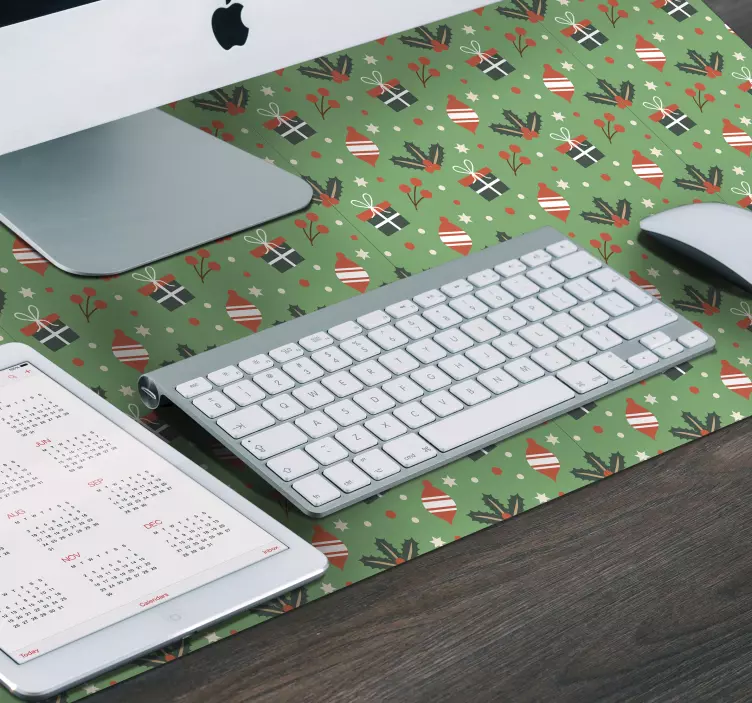 Christmas mousepad with festive ornament design - TenStickers