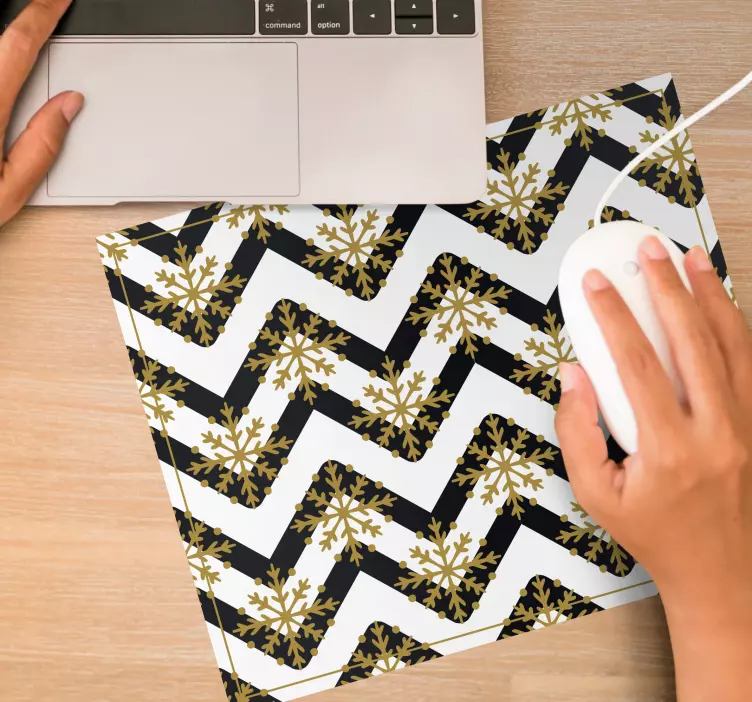 Christmas mousepad with festive snowflake design - TenStickers