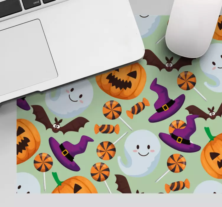 Christmas mousepad with fun halloween designs - TenStickers