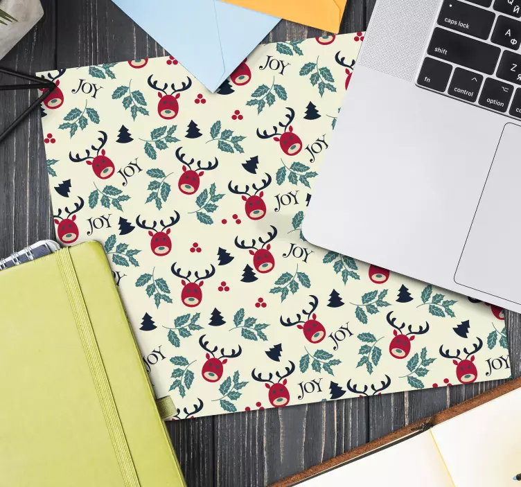 Christmas mousepad with joyful reindeer design - TenStickers