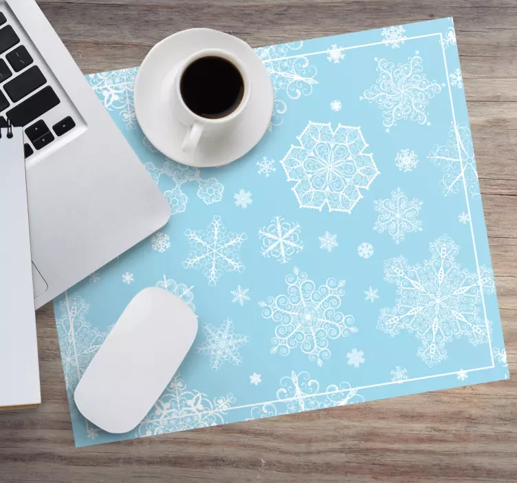 Christmas mousepad with snowflake pattern design - TenStickers